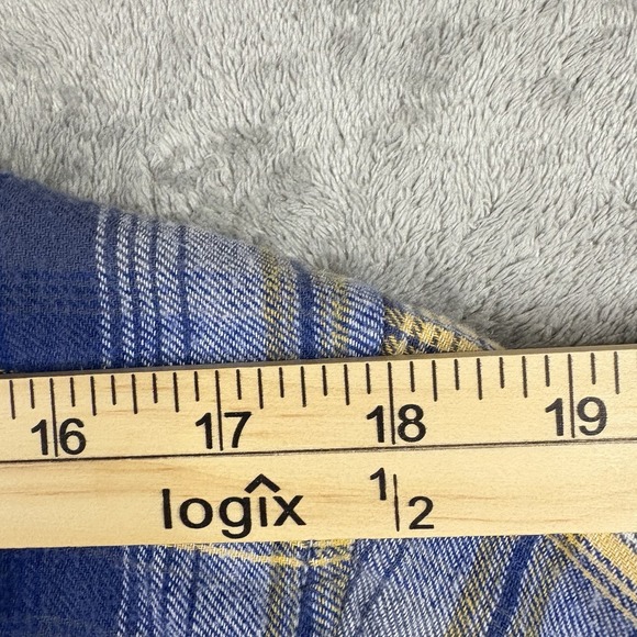 Ocean & Coast Men's L Flannel Plaid Cotton LS Button Up Shirt SEE DESCRIPTION - Picture 13 of 14
